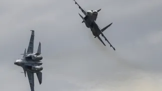 Російські винищувачі Су-30, фотоілюстрація. Fot. PAP/EPA/SERGEI ILNITSKY 