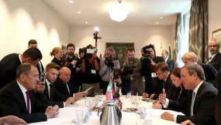 "Петербургский диалог". 2019 г. Fot. PAP/EPA/FRIEDEMANN VOGEL / POOL