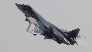 Самолет Су-30 на авиасалоне МАКС в подмосковном Жуковском. 2019 г. Фотоиллюстрация. Fot. PAP/EPA/MAXIM SHIPENKOV