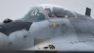 Кабіна винищувача МіГ-29. Фотоілюстрація. Мальборк, Польща. Fot. PAP/Adam Warżawa