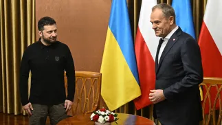 Володимир Зеленський і Дональд Туск. Fot. PAP/Radek Pietruszka