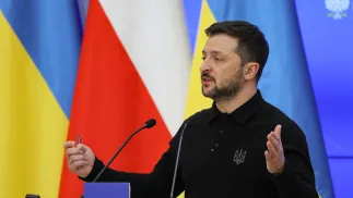 Володимир Зеленський під час візиту до Варшави, 15.01.2025. Fot. PAP/Paweł Supernak