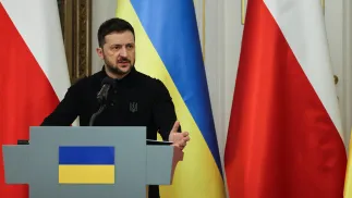 Президент України Володимир Зеленський під час візиту до Польщі, 15.01.2025. Fot. PAP/Albert Zawada