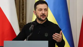 Президент України Володимир Зеленський. Fot. PAP/Albert Zawada