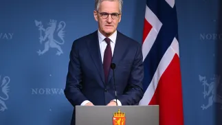 Прем'єр-міністр Норвегії Йонас Гар Стьоре. Fot. PAP/Piotr Nowak