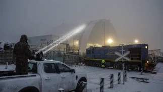 Sarkofag w Czarnobylu. Fot. EPA/SERGEY DOLZHENKO