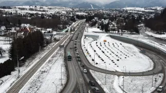 Korki na Zakopiance Fot. PAP/Grzegorz Momot