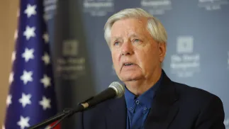 Американський сенатор Ліндсі Ґрем. Fot. PAP/EPA/ABIR SULTAN