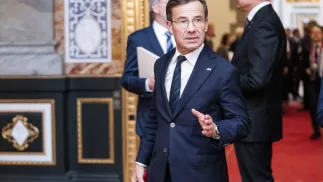 Premier Szwecji Ulf Kristersson. Fot. PAP/EPA/	IDA MARIE ODGAARD