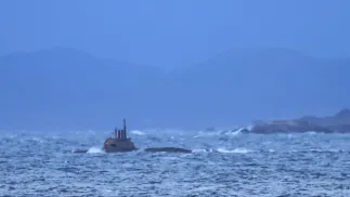 Niemiecki okręt podwodny U32 (Typ 212A). Fot. PAP/EPA/HANNIBAL HANSCHKE 