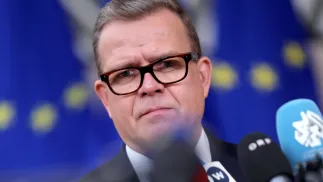 Premier Finlandii Petteri Orpo Fot. PAP/EPA/OLIVIER MATTHYS