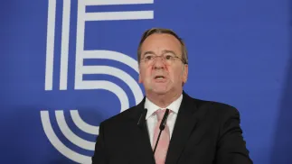 Борис Пісторіус. Fot. PAP/EPA/HANNIBAL HANSCHKE