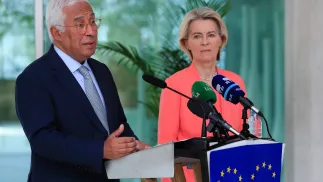 Antonio Costa i Ursula von der Leyen Fot. PAP/EPA/AMPE ROGERIO