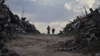 Strefa Gazy, fot. PAP/EPA/MOHAMMED SABER