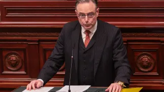 Прем’єр-міністр Бельгії Барт де Вевер. Фотоілюстрація. Fot. PAP/EPA/OLIVIER HOSLET