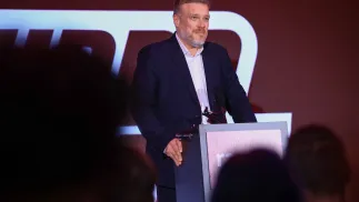 Współprzewodniczący partii Razem Adrian Zandberg. Fot. PAP/Jarek Praszkiewicz