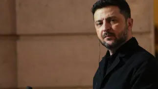 Wołodymyr Zełenski Fot. PAP/EPA/CHRISTOPHE ENA