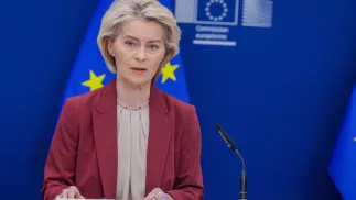 Ursula von der Leyen. Fot. EPA/OLIVIER MATTHYS