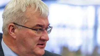 Министр иностранных дел Украины Андрей Сибига. Fot. PAP/EPA/OLIVIER MATTHYS