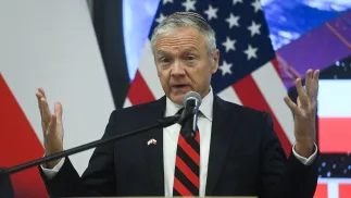 Ambasador Stanów Zjednoczonych w Polsce Thomas Rose. Fot. PAP/	Piotr Nowak