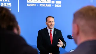 Радослав Сікорський. Fot. PAP/EPA/MAX SLOVENCIK 