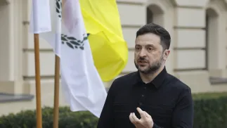 Президент України Володимир Зеленський. Fot. PAP/EPA/SERGEY DOLZHENKO