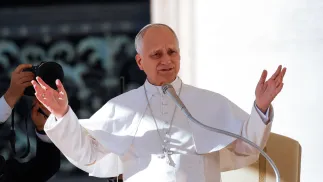 Papież Leon XIV. Fot. PAP/EPA/GIUSEPPE LAMI