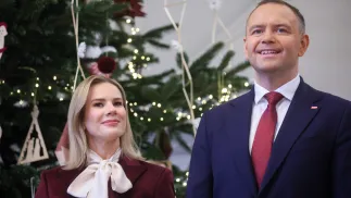 Prezydent RP Karol Nawrocki i pierwsza dama Marta Nawrocka. Fot. PAP/Leszek Szymański