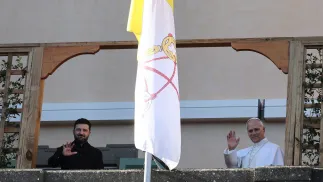 Spotkanie Wołodymyra Zełenskiego i papieża Leona XIV w Castel Gandolfo, fot. PAP/EPA/ANSA/MASSIMO PERCOSSI