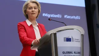 Ursula von der Leyen. Fot. PAP/EPA/OLIVIER HOSLET