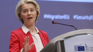 Ursula von der Leyen. Fot. PAP/EPA/OLIVIER HOSLET