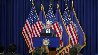 Prezes Fed Jerome Powell. Fot. EPA/WILL OLIVER