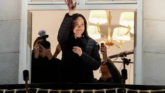 Tegoroczna laureatka Pokojowej Nagrody Nobla, Maria Corina Machado. Fot. PAP/EPA/LISE ASERUD