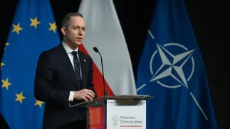 Wiceminister obrony narodowej Cezary Tomczyk. Fot. PAP/	Marcin Obara