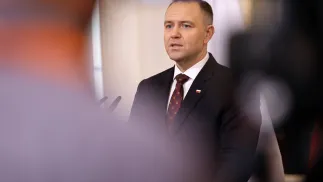 Polish President Karol Nawrocki. Photo. PAP/EPA/TOMS KALNINS