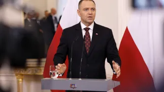 Karol Nawrocki, fot. PAP/EPA/TOMS KALNINS