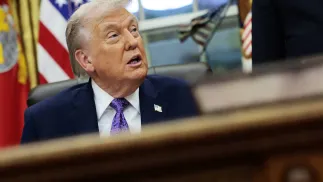 Дональд Трамп. Fot. PAP/EPA/SHAWN THEW / POOL