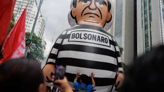 Demonstracja w Sao Paulo Fot. PAP/EPA/ISAAC FONTANA