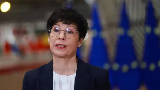Европейский комисар по вопросам расширения Марта Кос. Fot. PAP/EPA/OLIVIER HOSLET
