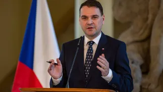 Министр иностранных дел Чешской Республики Петр Мацинка. Fot. PAP/EPA/MARTIN DIVISEK