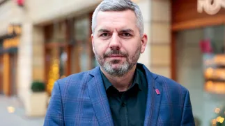 Maciej Konieczny, partia Razem Fot. PAP/Szymon Pulcyn