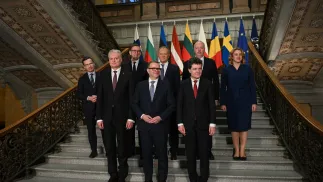 Wspólne zdjęcie podczas Szczytu Wschodniej Flanki w Helsinkach Fot. PAP/Marcin Obara