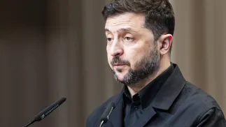 Wołodymyr Zełenski Fot. PAP/EPA/SEM VAN DER WAL