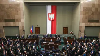 Sala obrad, zdjęcie ilustracyjne, fot. PAP/Piotr Nowak