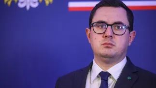 Minister energii Miłosz Motyka. Fot. PAP/	Leszek Szymański