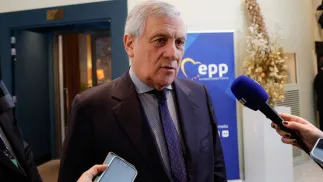 Міністр закордонних справ Італії Антоніо Таяні. Fot. PAP/EPA/GIUSEPPE LAMI