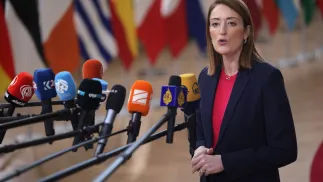 Roberta Metsola Fot. PAP/EPA/OLIVIER MATTHYS