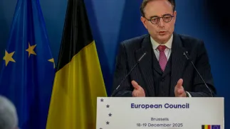 Premier Belgii Bart de Wever. Fot. PAP/EPA/OLIVIER HOSLET