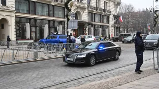 Prezydent Ukrainy Wołodymyr Zełenski przybył z oficjalną wizytą do Polki. Fot. PAP/Radek Pietruszka