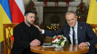 Prezydent Ukrainy Wołodymyr Zełenski i premier Donald Tusk, fot. PAP/Radek Pietruszka